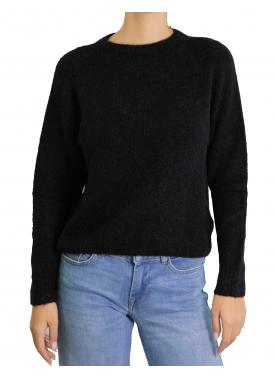 Maglia girocollo tinta unita in mohair 